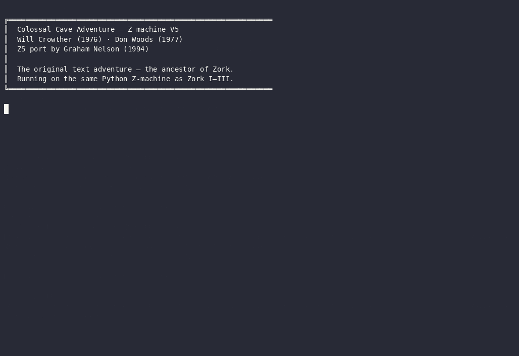 Colossal Cave Adventure — Z-machine V5